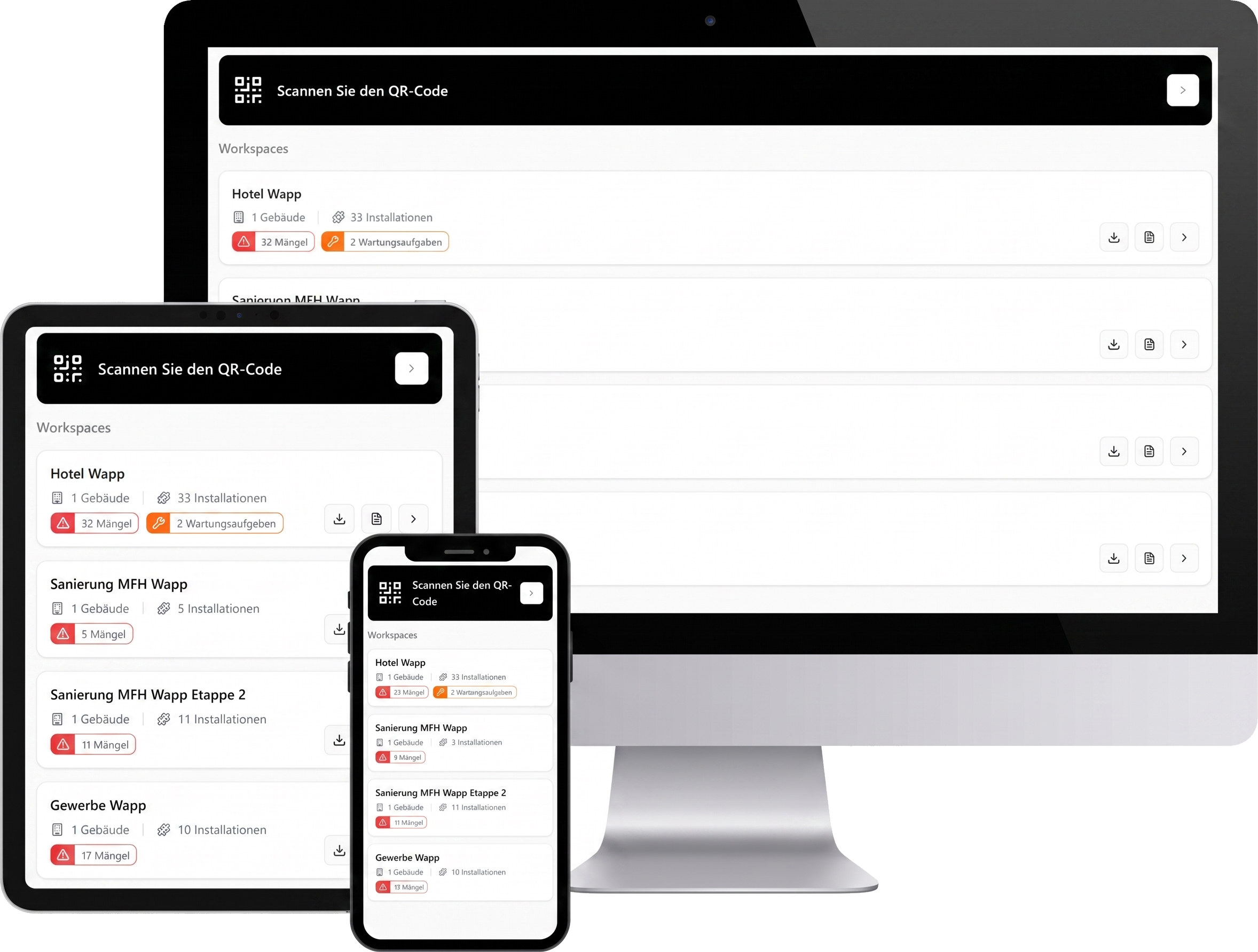 WAPP auf Desktop, Tablet und Smartphone